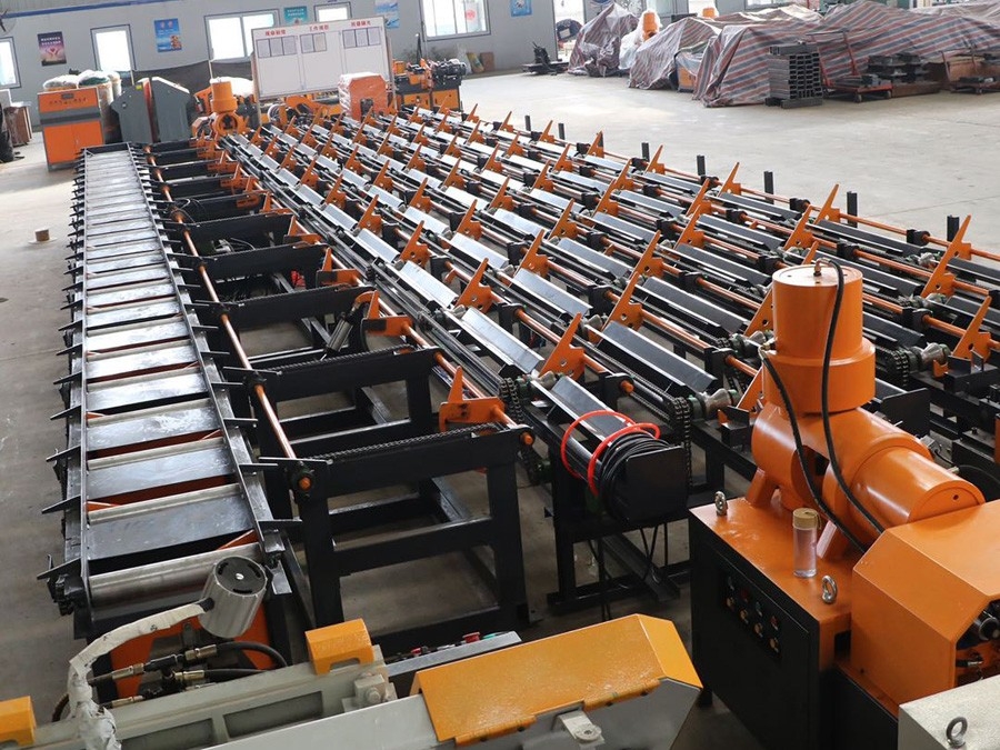 Sawing and threading production line